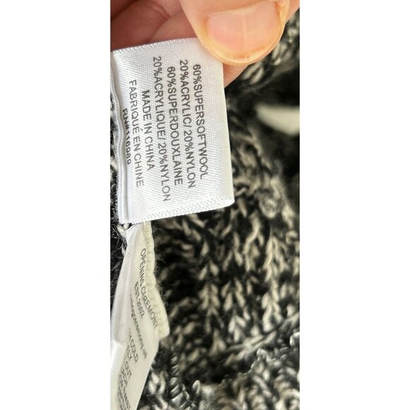 OPENING CEREMONY BLACK KNIT CUT OUT DIAMONDS JUMPER SWEATER WOOL BLEND M - Picture 7 of 9